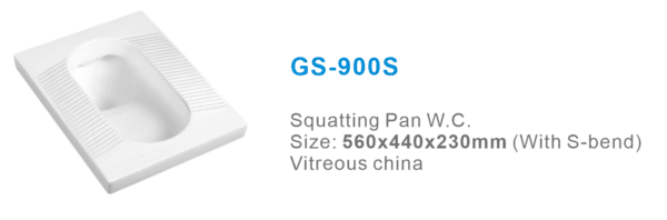 GS-900S |  High-Quality Squatting Pan W.C. - Space-Saving, Ergonomic Design for Comfortable Use - 图片 2
