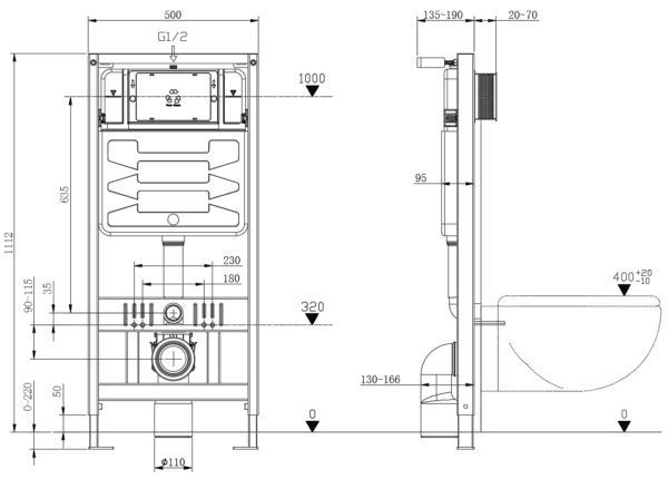 GS-T01 |  Concealed Tank - Efficient Space-Saving Solution for Contemporary Bathrooms - 图片 2